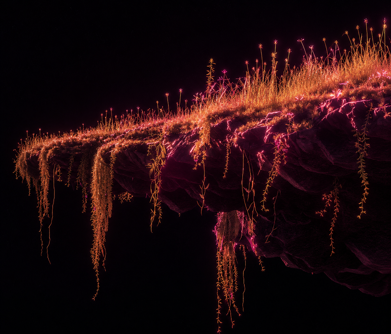 Bioluminescent plants artwork